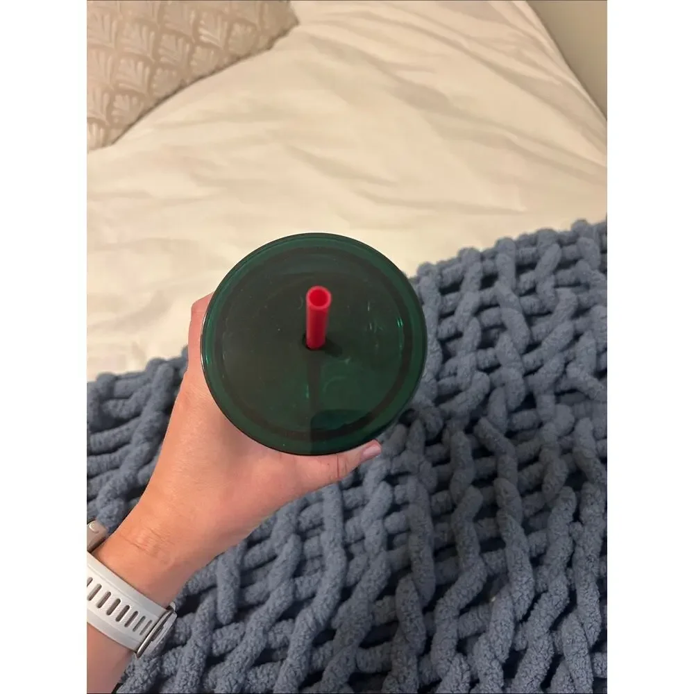 Starbucks Rainbow Wave Tumbler with Red Straw